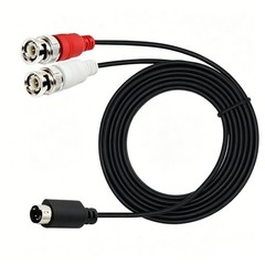 S-Video Y Splitter Cable 4Pin S-VHS SVHS Male to Dual BNC Male Connector Adapter