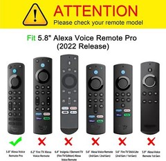 Remote Case for Alexa Voice Remote Pro (2022) Shockproof Silicone Remote Cover
