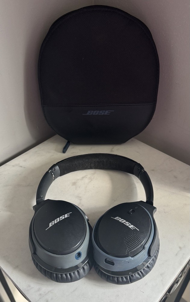 Bose SoundLink Around-Ear Wireless Headphones II Black Blue Bluetooth w/ Case