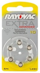 12 x Rayovac Hearing Aid Batteries 10 Extra Advanced 1.45V 105mAh 10AU-6XEMF
