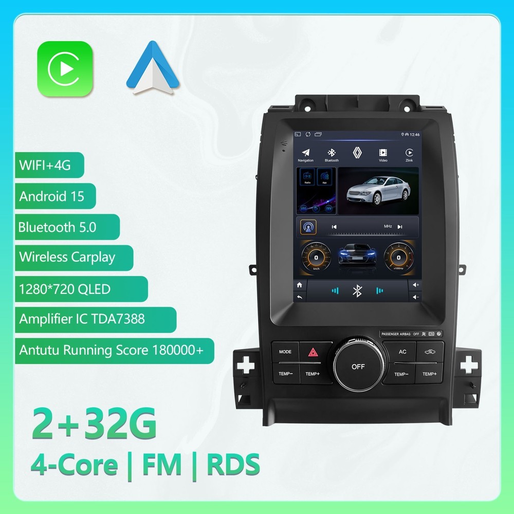 For Ford Taurus 2011-2019 Android 14 CarPlay Car Stereo Radio GPS 2G+32G FM RDS