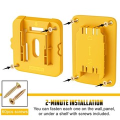 20 Packs Tool Holder and Battery Mount Holder for Dewalt 20V, 10 Pack Battery…