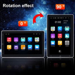 Rotatable Car Stereo Radio 2 DIN 10.1″ Touch Screen Android 15 GPS Navi Wifi 64G