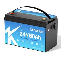 24V 60Ah LiFePO4 KEPWORTH Lithium BMS Battery for RV Boat Trolling Motor Marine