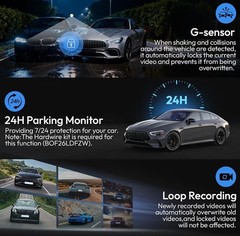 Front 4K & Rear 1080P Dash Cam for GMC Sierra 1500 2022-2026 UHD 2160P Video