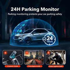 REDTIGER 4K Dash Camera 32GB SD Card Front and Rear Dash Cam WIFI&GPS With