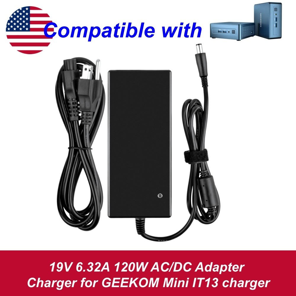 19V 6.32A 120W AC/DC Adapter Charger for GEEKOM Mini IT13 charger