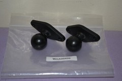 Lot of Two RAM Mount RAM-B-238U Aluminum 1” Ball With Diamond Plate ~~ New