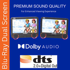 Sylvania 10.1″ Dual Screen Portable Blu-ray DVD SDVD1087 Certified Refurbished