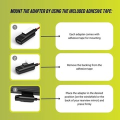 Dongar Dashcam Power Adapter 10-pin Type A, Built-in USB Power Source, Nissan, T
