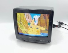 Panasonic 10″ Color CRT TV CTN-1051R Retro Gaming Tested Working Coax 1992