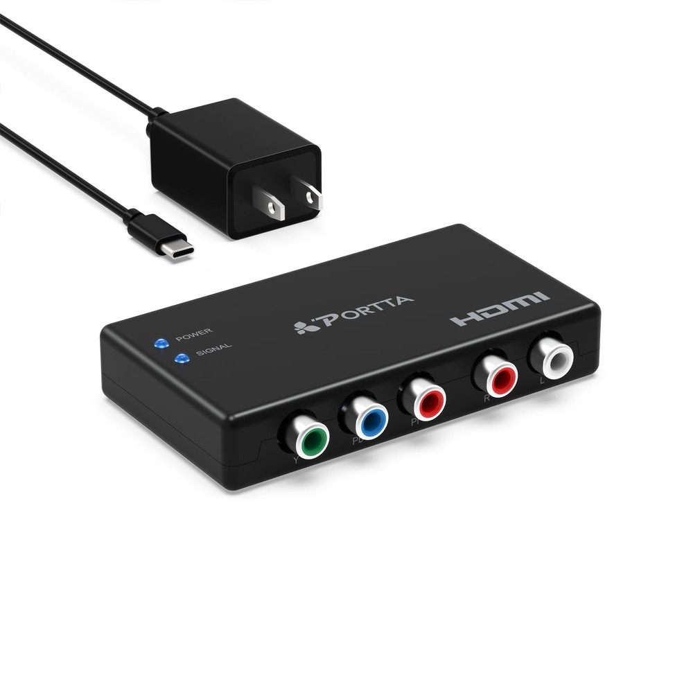 Component to HDMI Converter Adapter for 1080P HDTV, PS2, PS3, Xbox,