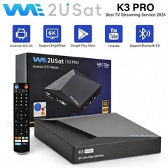 WE2USAT K3 PRO 6K Ultra HD Android 10.0 IPTV Box Dual WiFi V See Box V6 PLUS
