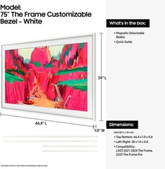 Samsung 75″ The Frame Customizable Bezel, Modern White – VG-SCFF75WTBZA NEW