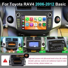 For 2006-2012 Toyota RAV4 Basic Apple Carplay Car Stereo Radio GPS Navigation