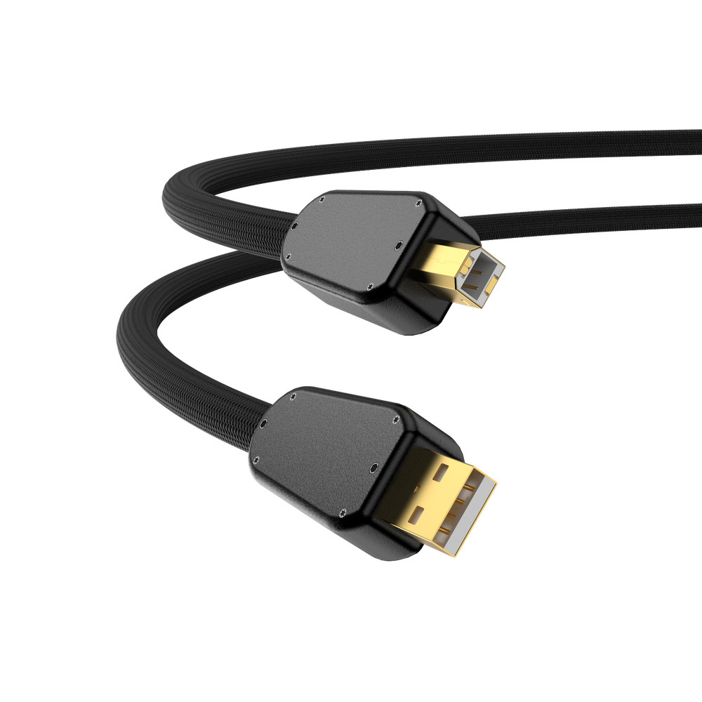 High-End Pure SILVER USB A to B Audio Cables USB 2.0 Interconnect Cable