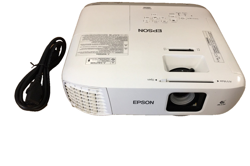 Epson PowerLite 980W 2,752 HOURS W/REMOTE AND POWERCORD