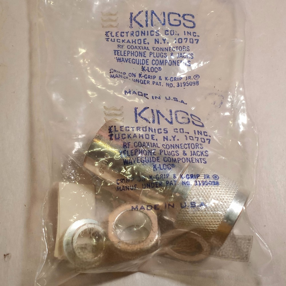 Kings RF Coaxial Connector 91836 ug-59e/u Military Grade NOS OEM Made In U.S.A.