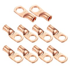 30/10PCS 1/0 AWG-3/8 Battery Lugs,Ring Wire 0 Guage Terminals,Battery Cable Ends