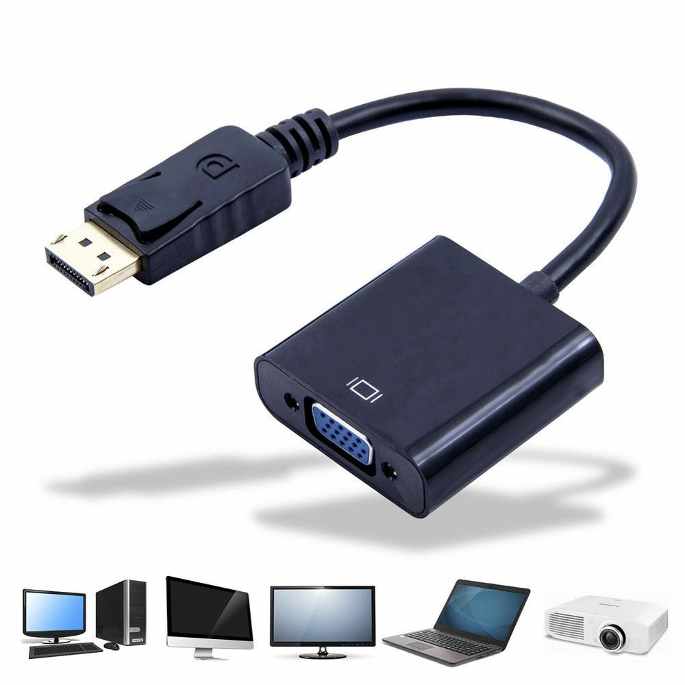 Displayport DP Male To VGA Female Adapter Display Port Cable Converter A6O8
