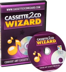 USB Cassette Tape Converter Player + Cassette Tape To MP3 & CD Wizard Software