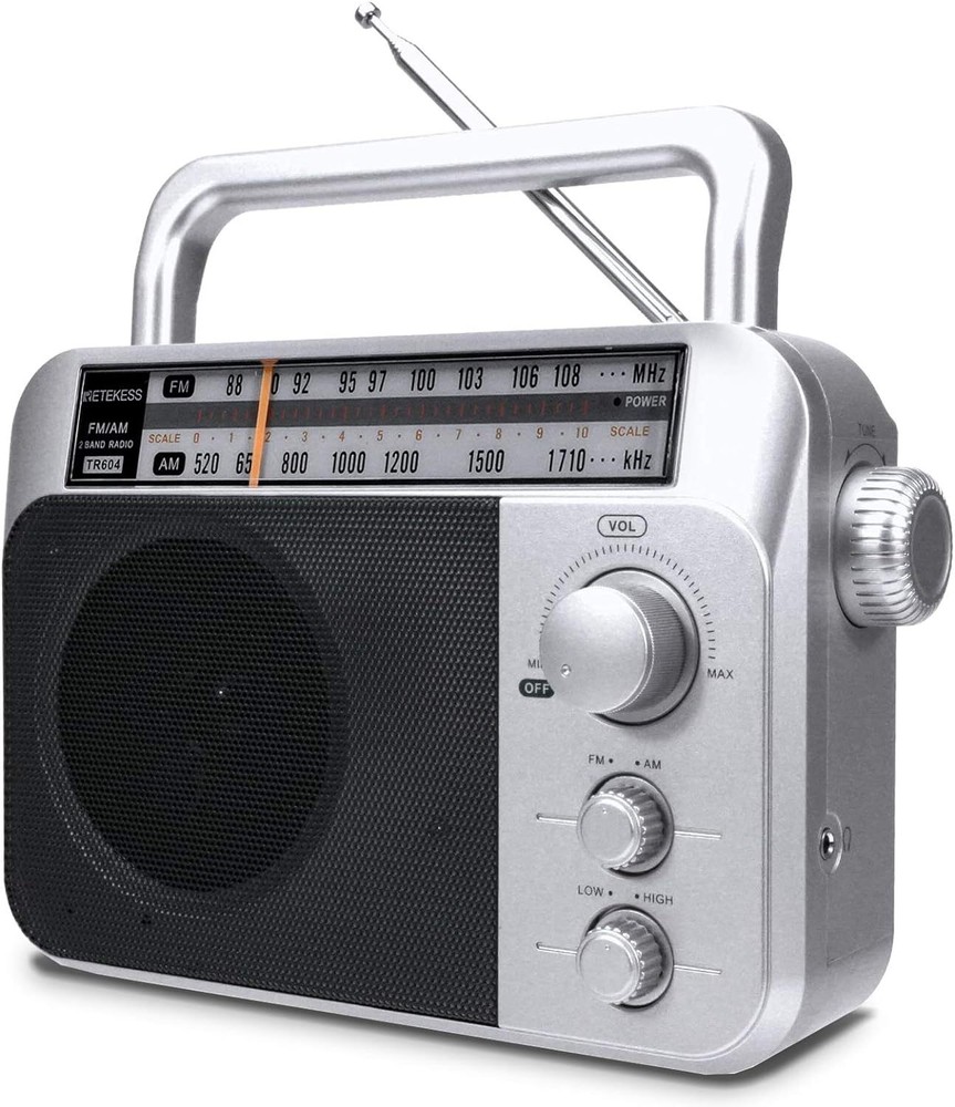 Retekess TR604 AM FM Radio, Portable Radios with Best Reception, AC or D Battery