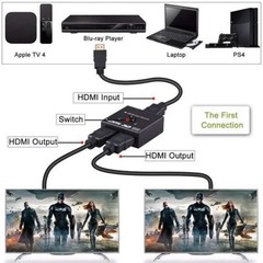 HDMI 2.0 HDTV Switch Switcher Splitter Bi-Direction Hub HDCP 2×1 1×2 In Out 4K