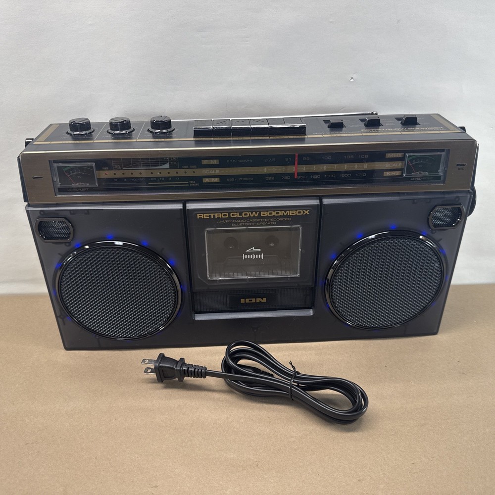 ION Audio Retro Glow Black / Gold – Translucent Bluetooth Cassette Boombox