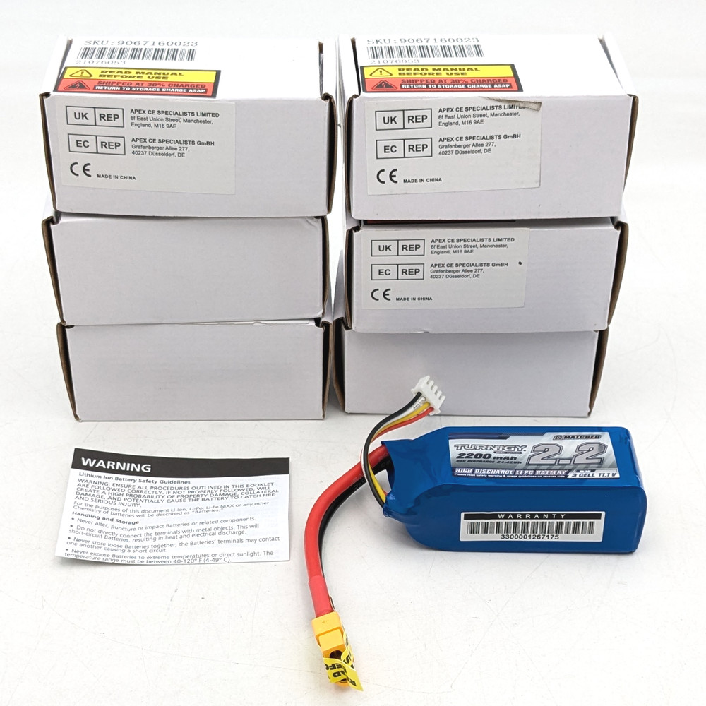 Turnigy Power Systems High Discharge Li-Po Battery 3 Cell 11.1V Lot of 6