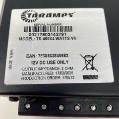 Taramps TS 400×4 V2 4-Channel Car Amp 400W RMS Silver/Black Small