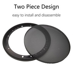 6.5″ Speaker Grill Covers – Car Subwoofer Protector, ABS Plastic & Metal Mesh, 2