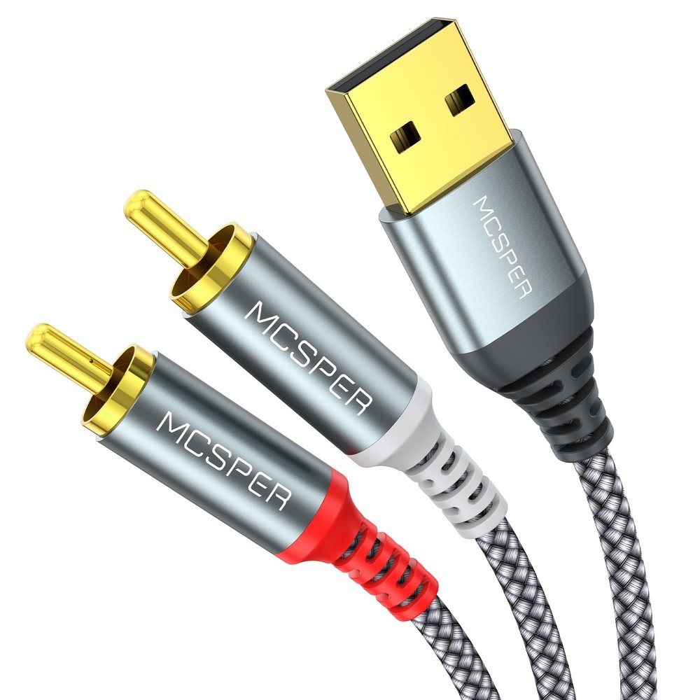 USB to RCA Audio Cable (6.6FT), 2.0 Male 2 Stereo Audio…