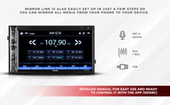 DS18 DDX6.9ML 6.9″ Double-Din Touchscreen Car Stereo Bluetooth USB Mirror Link