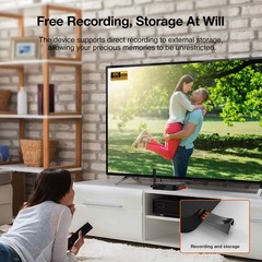OTA 4K UHD ATSC 3.0 Converter Digital TV Tuner DRM TV Box Free 5 Channels DVR US