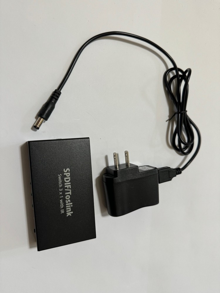 3×1 Digital Optical Audio Switcher SPDIF Toslink Switch Box with IR Remote