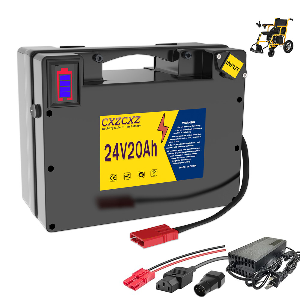 24V 20AH Lithium Battery for Electric Wheelchair,Better Than Lead-Acid Batteries