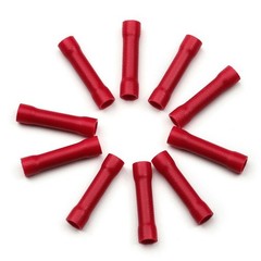 1000pcs Red Fully Insulated 22-16AWG Wire Crimp Butt Connectors Splice Terminals
