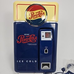Pepsi-Cola Vending Machine Retro Corded Telephone Wall Mount & Table Stand WORKS