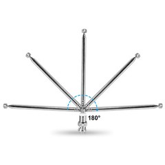 2x 7-Section Telescopic BNC Antenna Replacement for Radio Scanner AM/FM/UHF/VHF