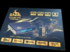 Gazal Special One Forever 8K Android 14 Satellite Receiver 4GB RAM 64GB ROM WiFi