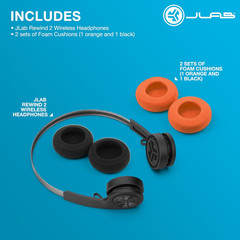 Jlab Rewind 2 Wireless Retro Headphones, 20+ Hours Playtime, App Support, Blueto