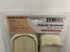 Golden Eagle Corded Trimline Phone Desk/Wall Retro Ivory Push Button Telephone