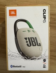 JBL Clip 5 – Ultra-Portable, Waterproof & Dustproof Bluetooth Speaker Sand NEW