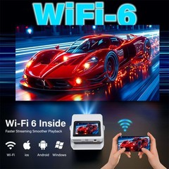 Native 1080P Mini Movie Projector with 1,000+ Apps$