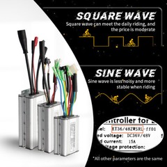 KT Controller 15A-50A 36/48V SM WP Plug Sine Wave Controller Electric Bike Sets