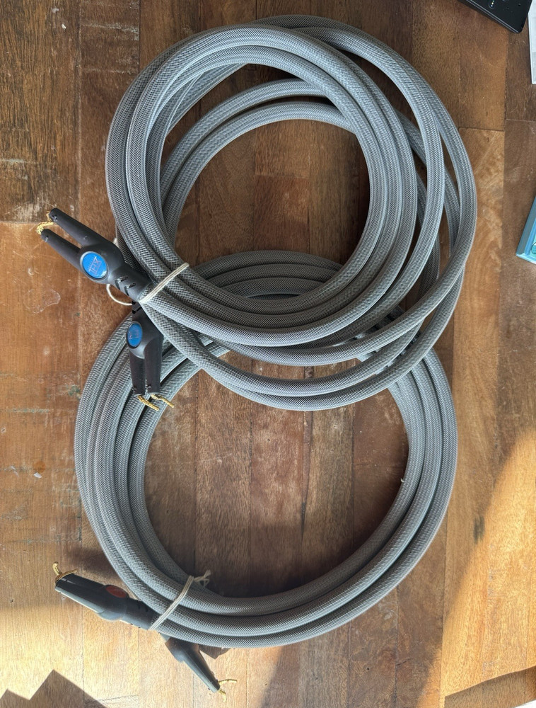 Monster THX Certified Braided Gray 12 AWG Speaker Cables 14’ Length