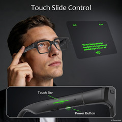 AiLens AI Glasses, 37g Smart AR Glasses with Dual Micro-OLED Display, AI Assista