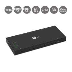 1×16 HDMI Splitter – 4K x 2K @30Hz & 1080p, HDMI 1.4 Deep Color, 3D, Plug & P…