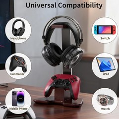 Caspe Headset Stand for Desk Headphone Stand Wood Personalized Father’s Day Gift