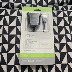 Ativa 6FT USB 2.0 To Parallel Adapter Printer Cable, 6′ 828-565 – NEW in box